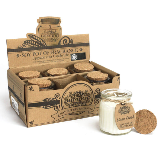 Linen Fresh Soy Wax Candle Pot Set