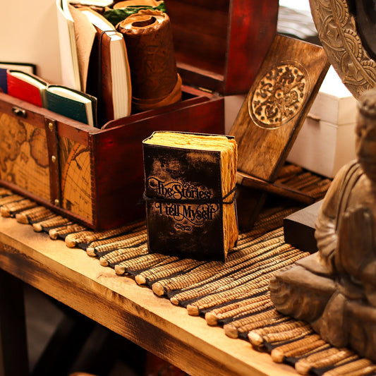 Fat Deckled Edge Leather Notebooks - The Stories I Tell Myself