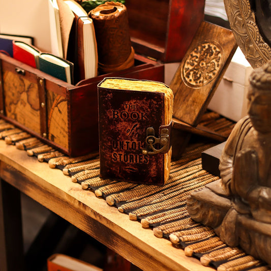 Fat Deckled Leather Notebook – The Book of Untold Stories