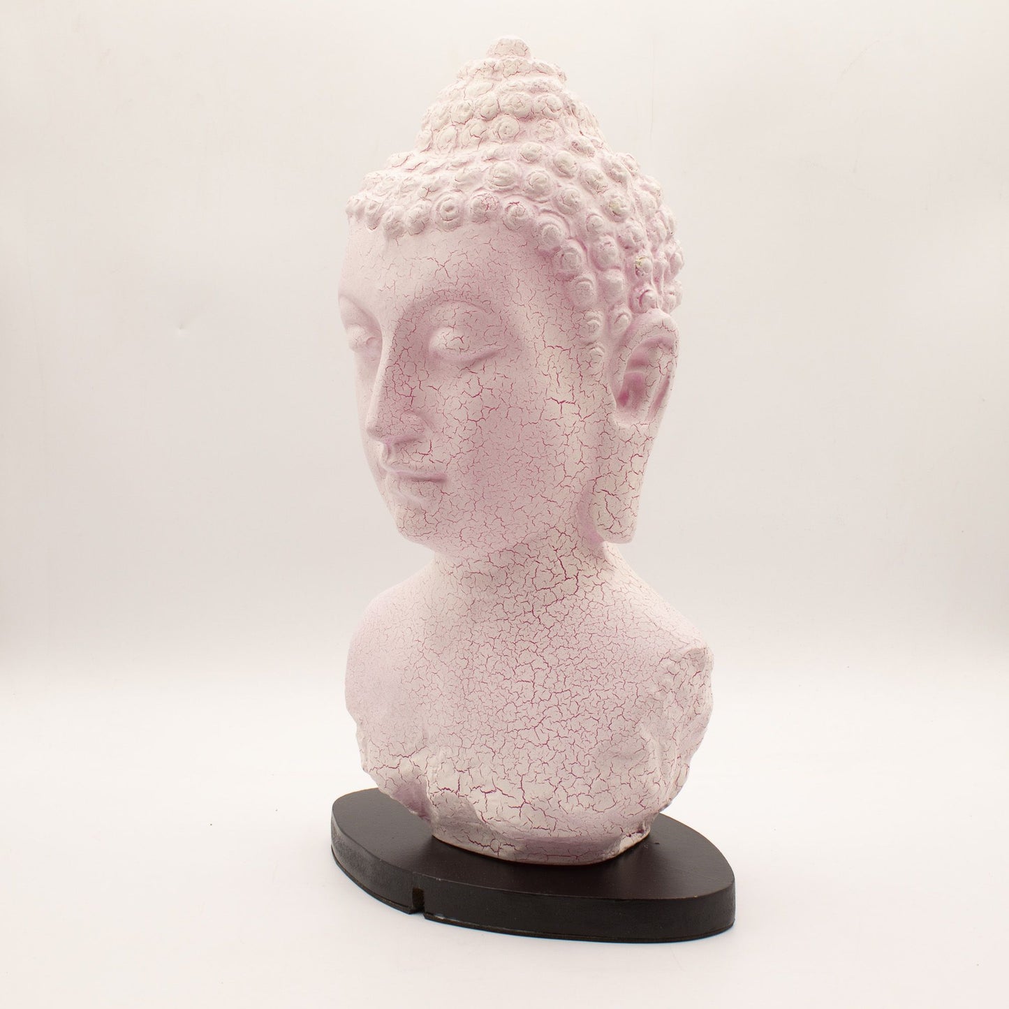 Buddha Bust Lamp Cherry Crackle