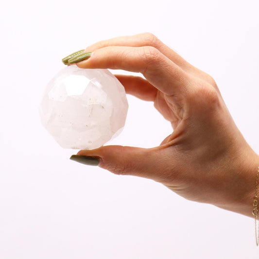 Gemstone Crystal Sphere & Stand - Rock Quartz
