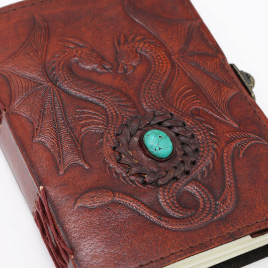 Two Dragons- Esoteric Notebook - Antique Grey