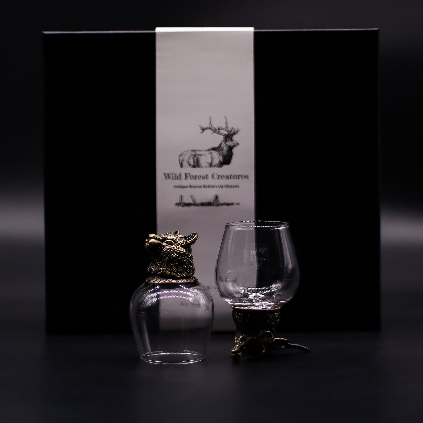 Gift Set of 6 Glasses (50ml) - Mystical Creatures - Antique Bronze