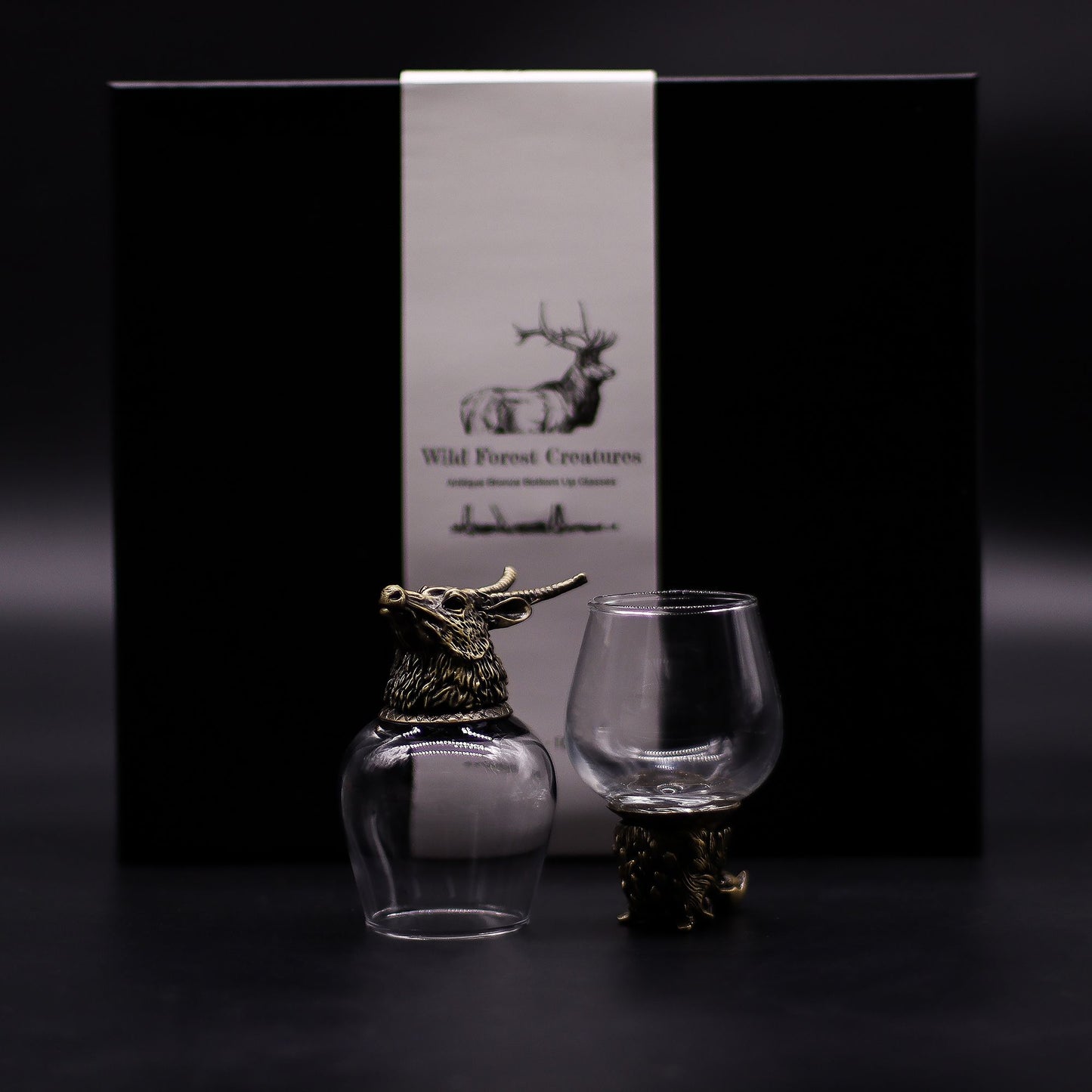 Gift Set of 6 Glasses (50ml) - Mystical Creatures - Antique Bronze