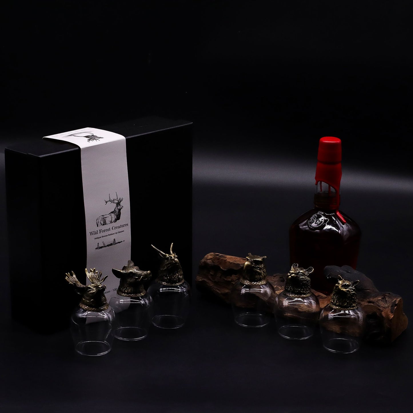 Gift Set of 6 Glasses (50ml) - Mystical Creatures - Antique Bronze