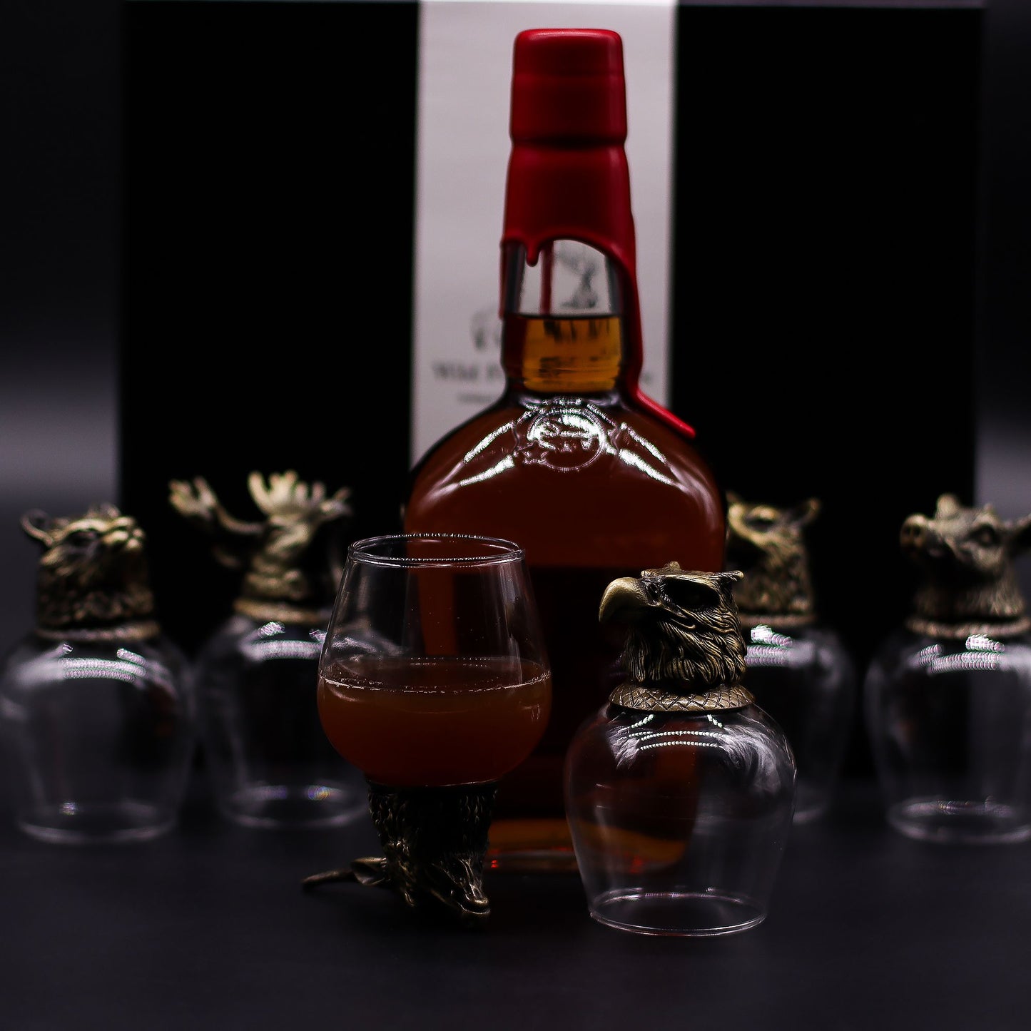 Gift Set of 6 Glasses (50ml) - Mystical Creatures - Antique Bronze