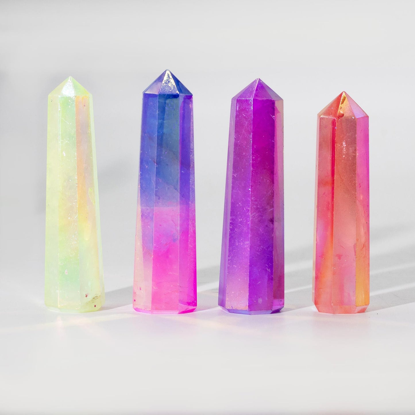 Gemstone Obelisk Point - Aurura Crystal Quartz - Peach