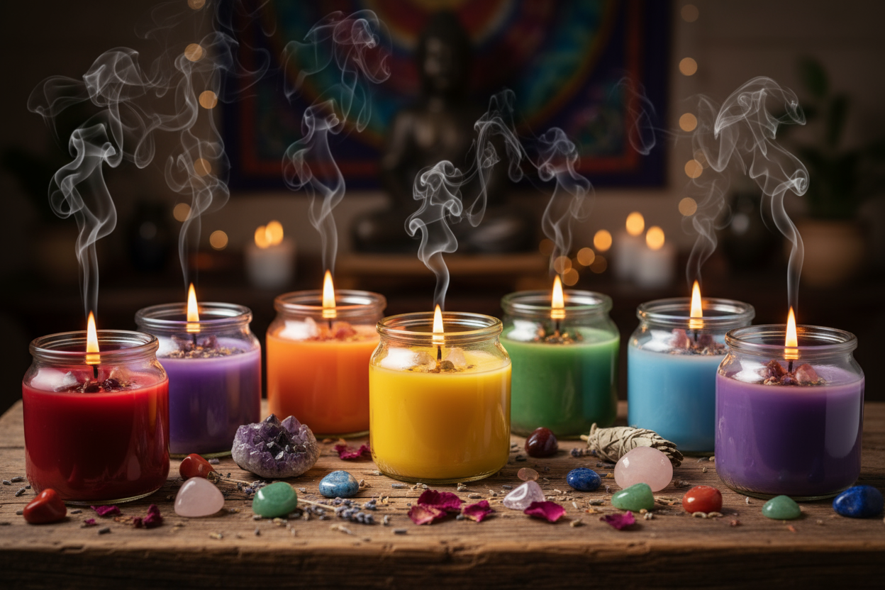 Candle Ritul Crystal Candles UK Guide | Chakra & Zodiac & Ritual Candles – Divine ...