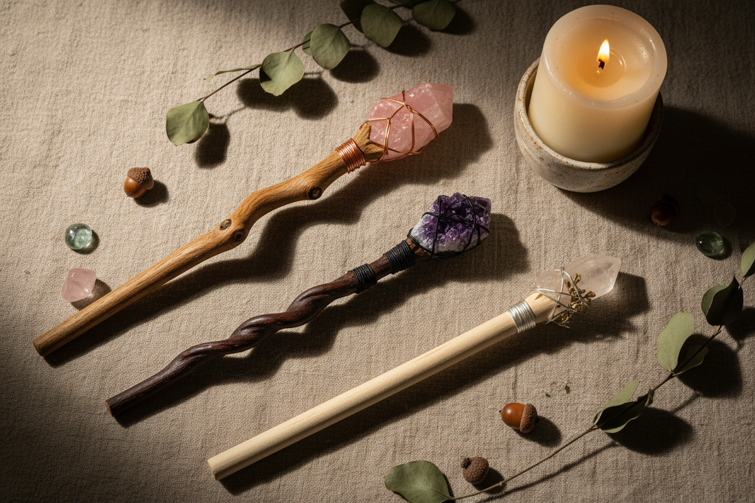 New Moon and Full Moon Rituals with Crystal Wands