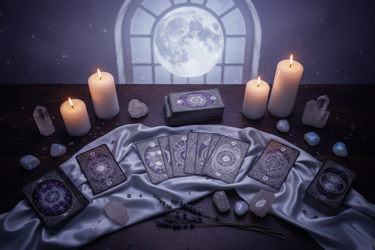 Full Moon Tarot Spread – A Ritual for Monthly Reflection