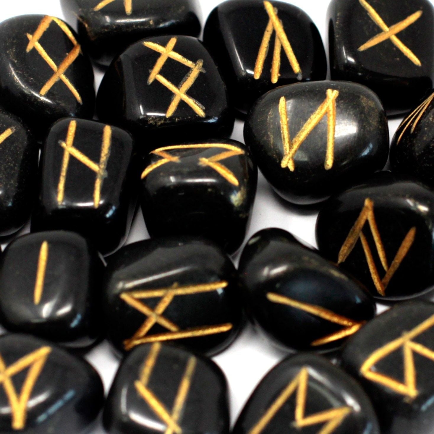 Rune Stone Sets UK | Elder Futhark Crystal Runes with Pouch – Divine ...