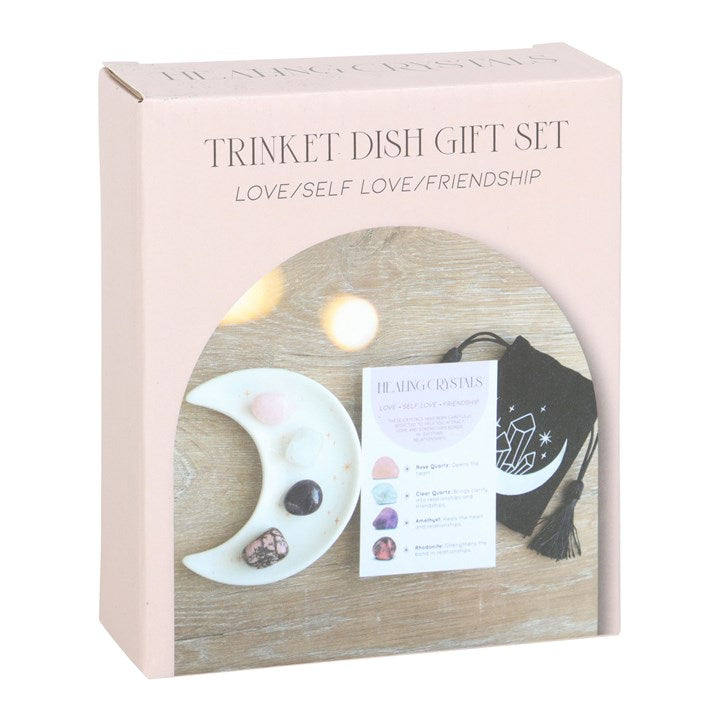 Love Crystal Set with Moon Trinket Dish