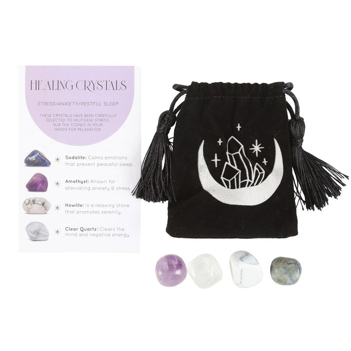 Stress Crystal Set with Moon Trinket Dish