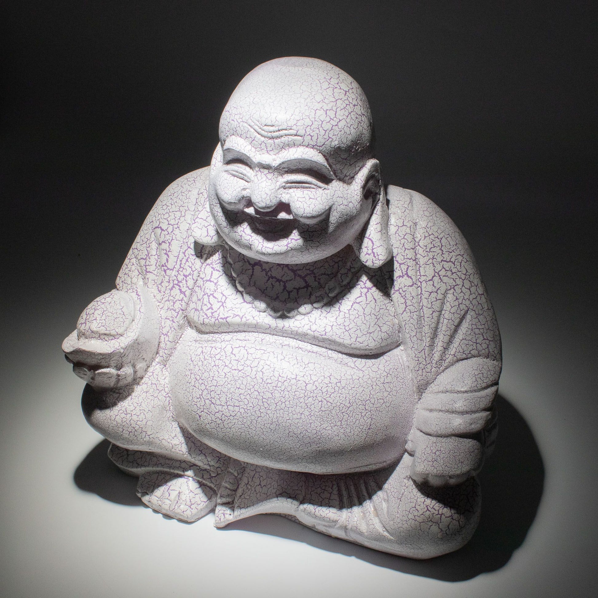 Lavender Laughing Buddha Lamp