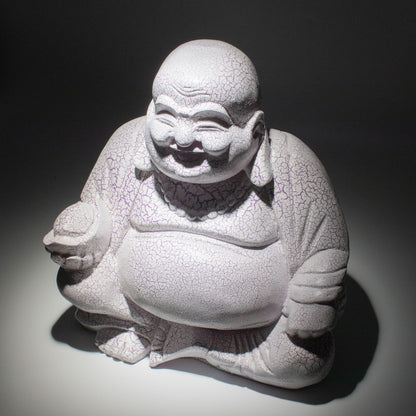 Lavender Laughing Buddha Lamp