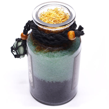 Ancient Witch Bath Spell Potion & Aventurine Crystal Amulet - Prosperity