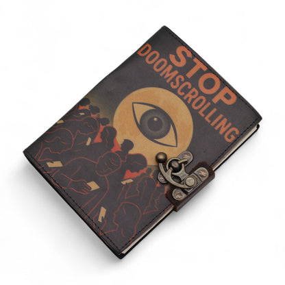 Leather Printed Notebook – Stop Doom Scrolling
