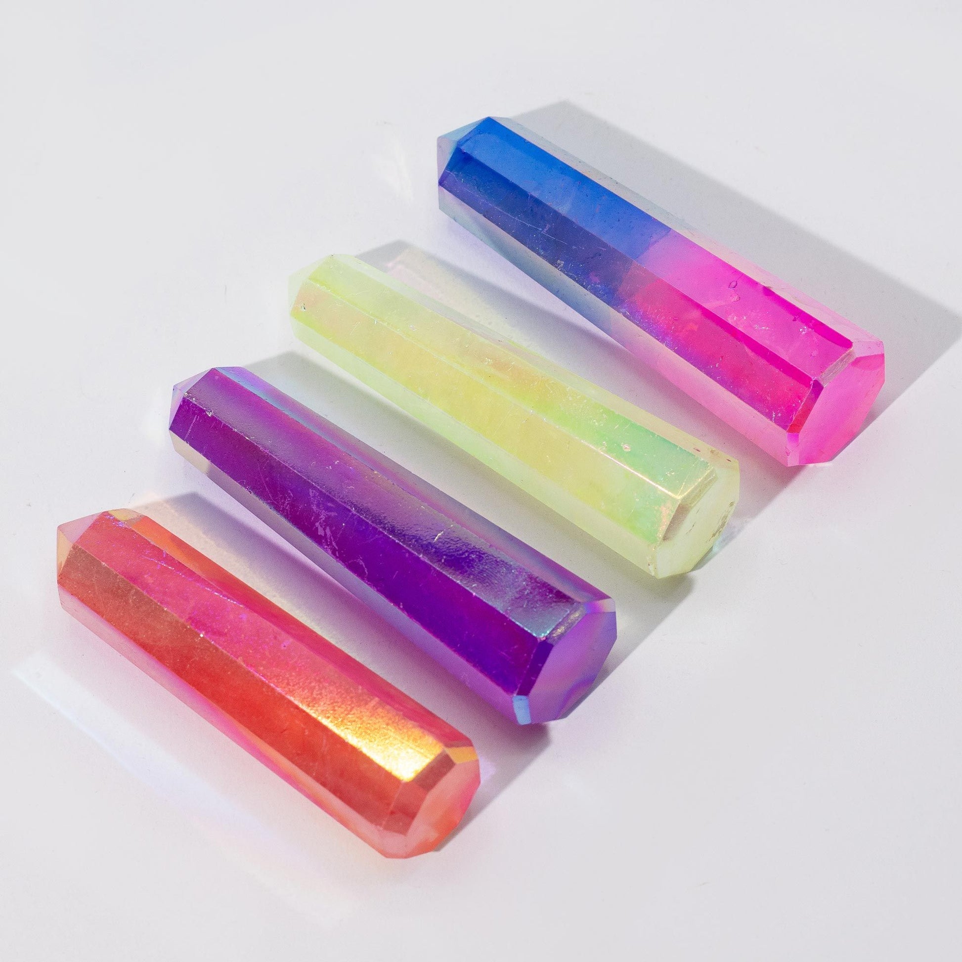 Gemstone Obelisk Point - Aurura Crystal Quartz - Purple