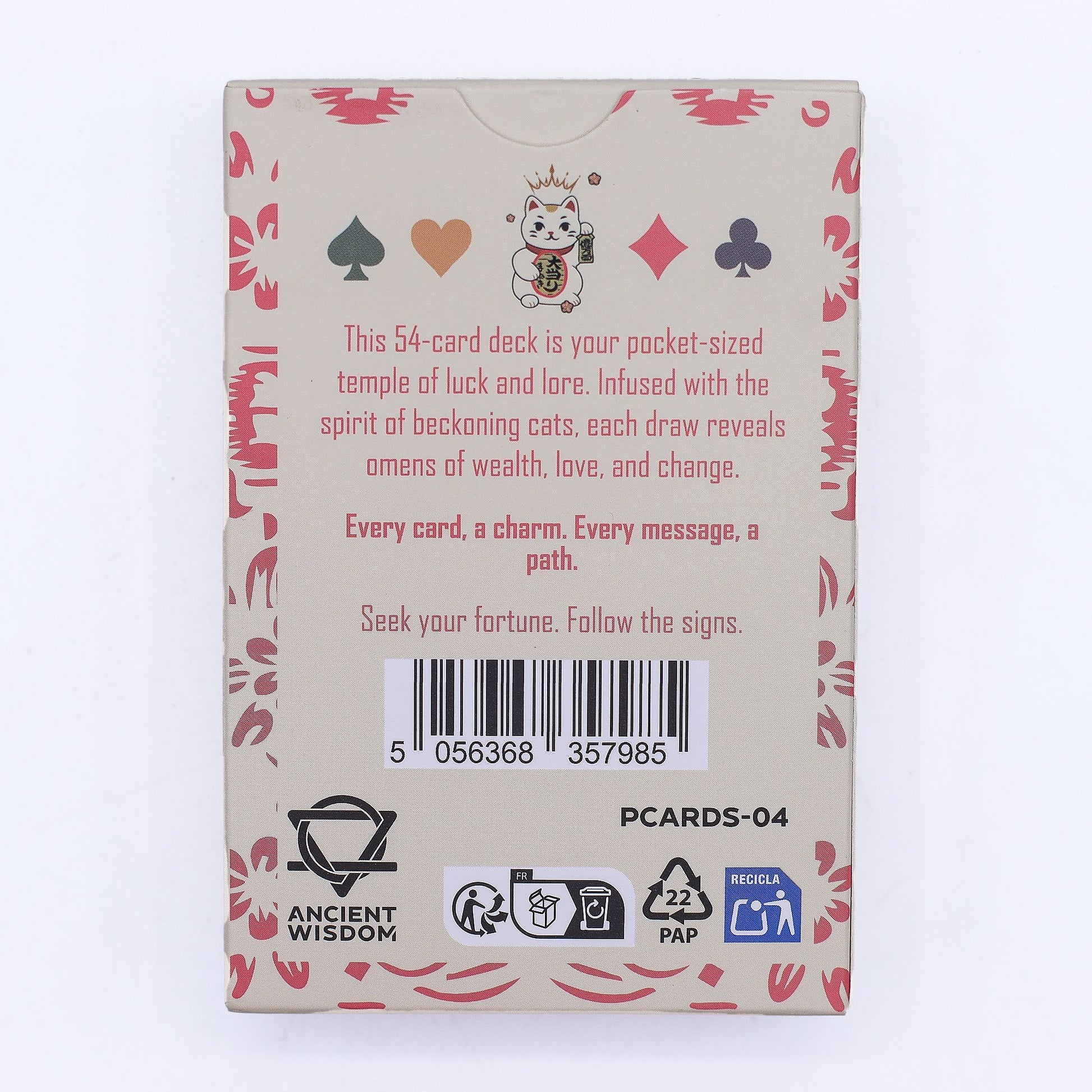 Fortune Cats Playing & Oracle Cards- Maneki Neko Deck