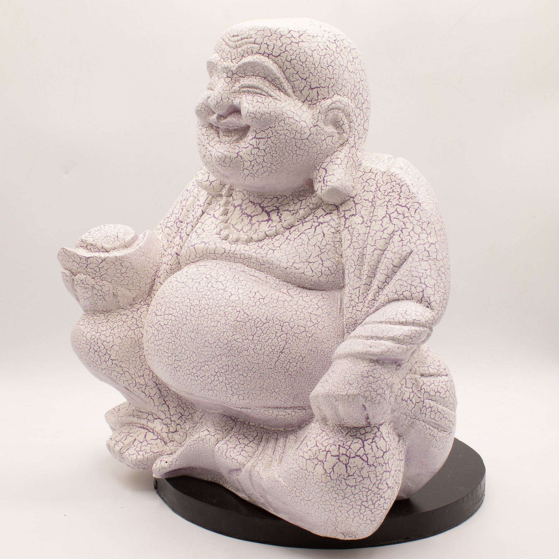 Lavender Laughing Buddha Lamp