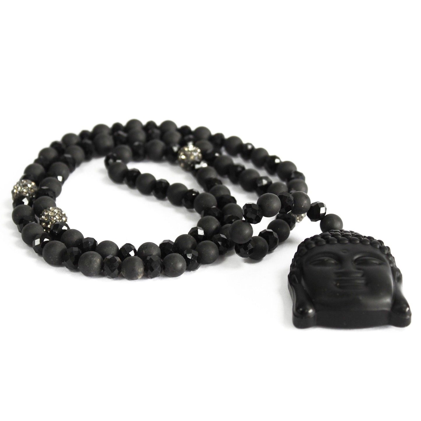 Buddha Black Stone Necklace