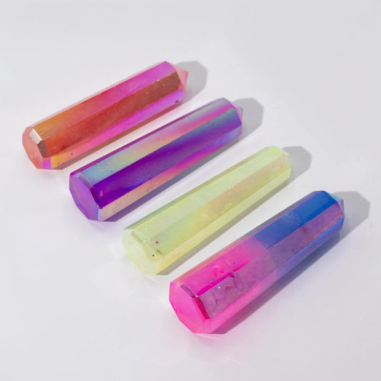 Gemstone Obelisk Point - Aurura Crystal Quartz - Pale Green