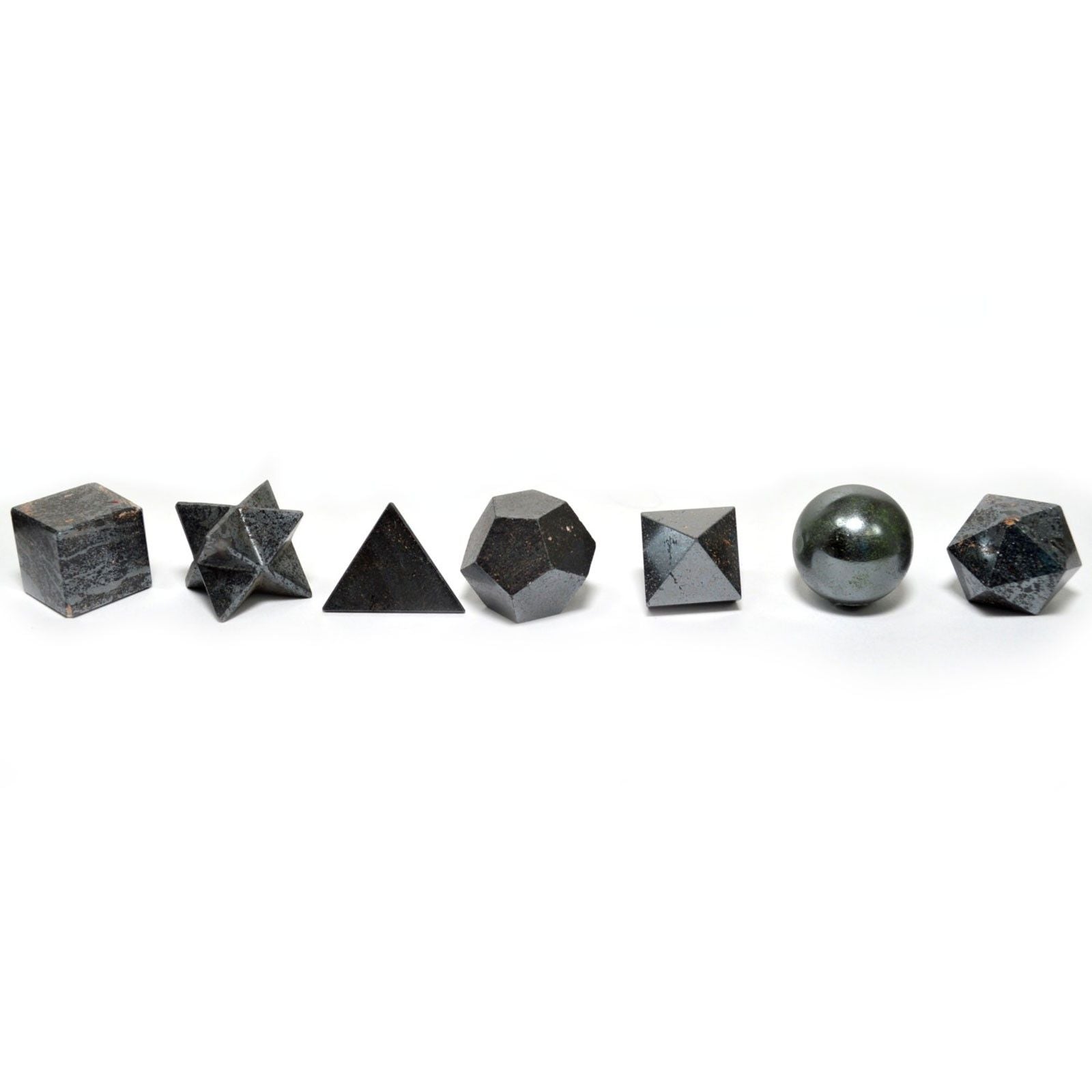 Geometric Seven Piece Black Agate Set DV