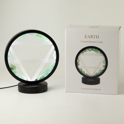 Gemstone Halo Lamp - Earth  - Aventurine & Selenite