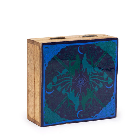 Hop Hare Medium Enameled Square Box - Wolf & Moon