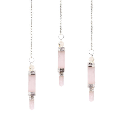 Pendulum - Rose Quartz on Chain