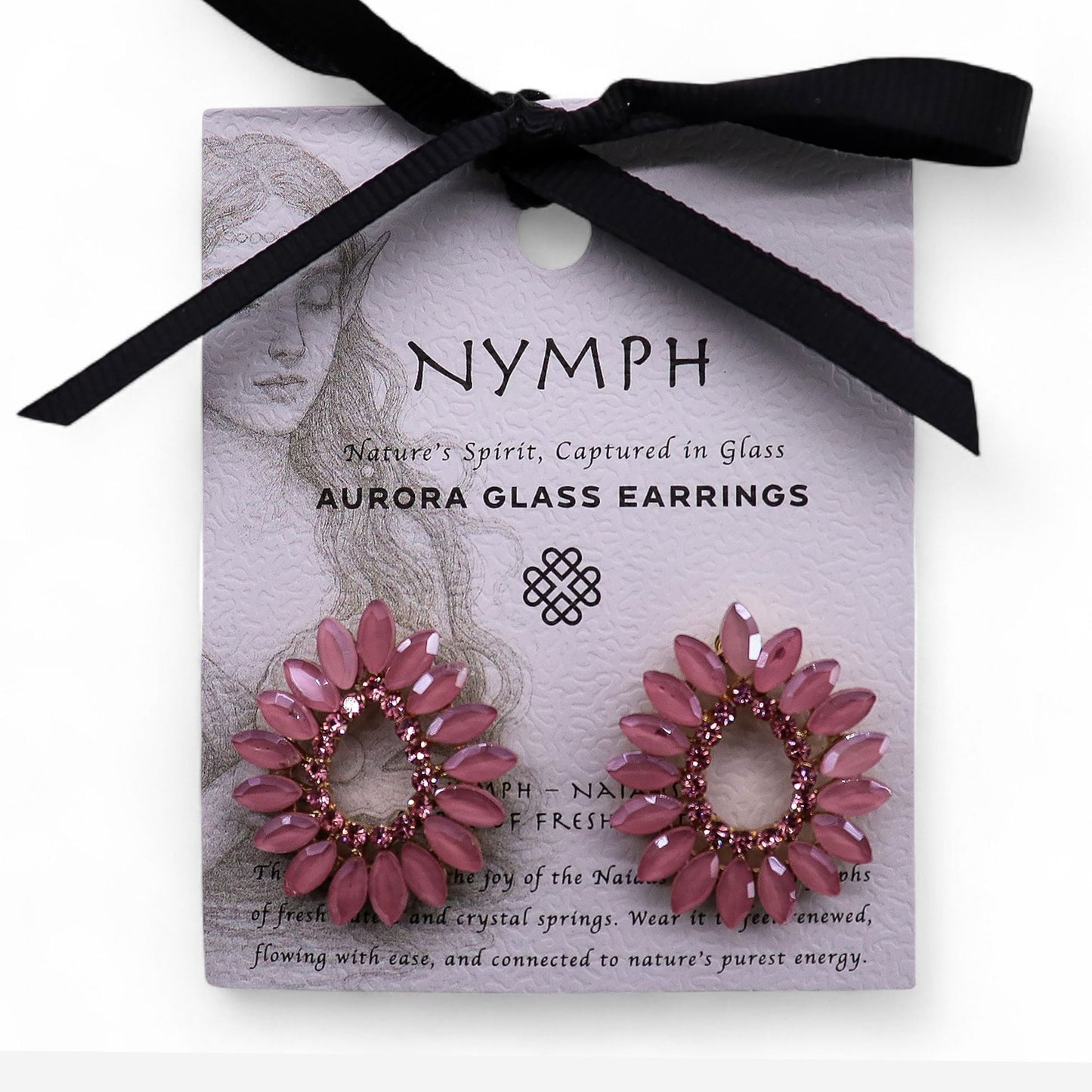 Soft Pink - Vintage Glass - Loop - Earrings
