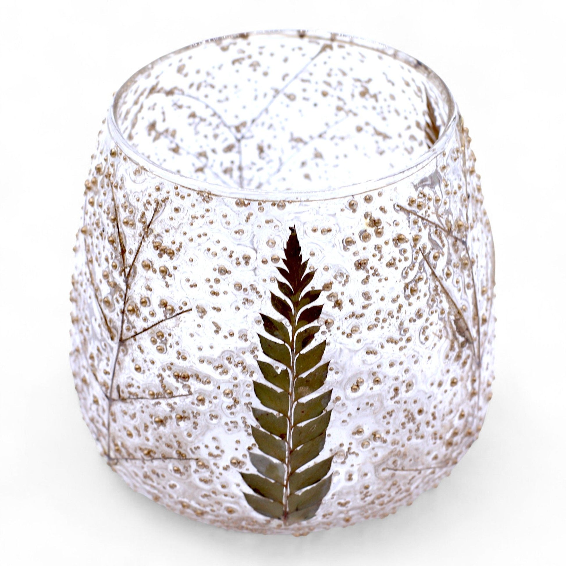 Natural Floral Glass - Straight Candle Holder Primo