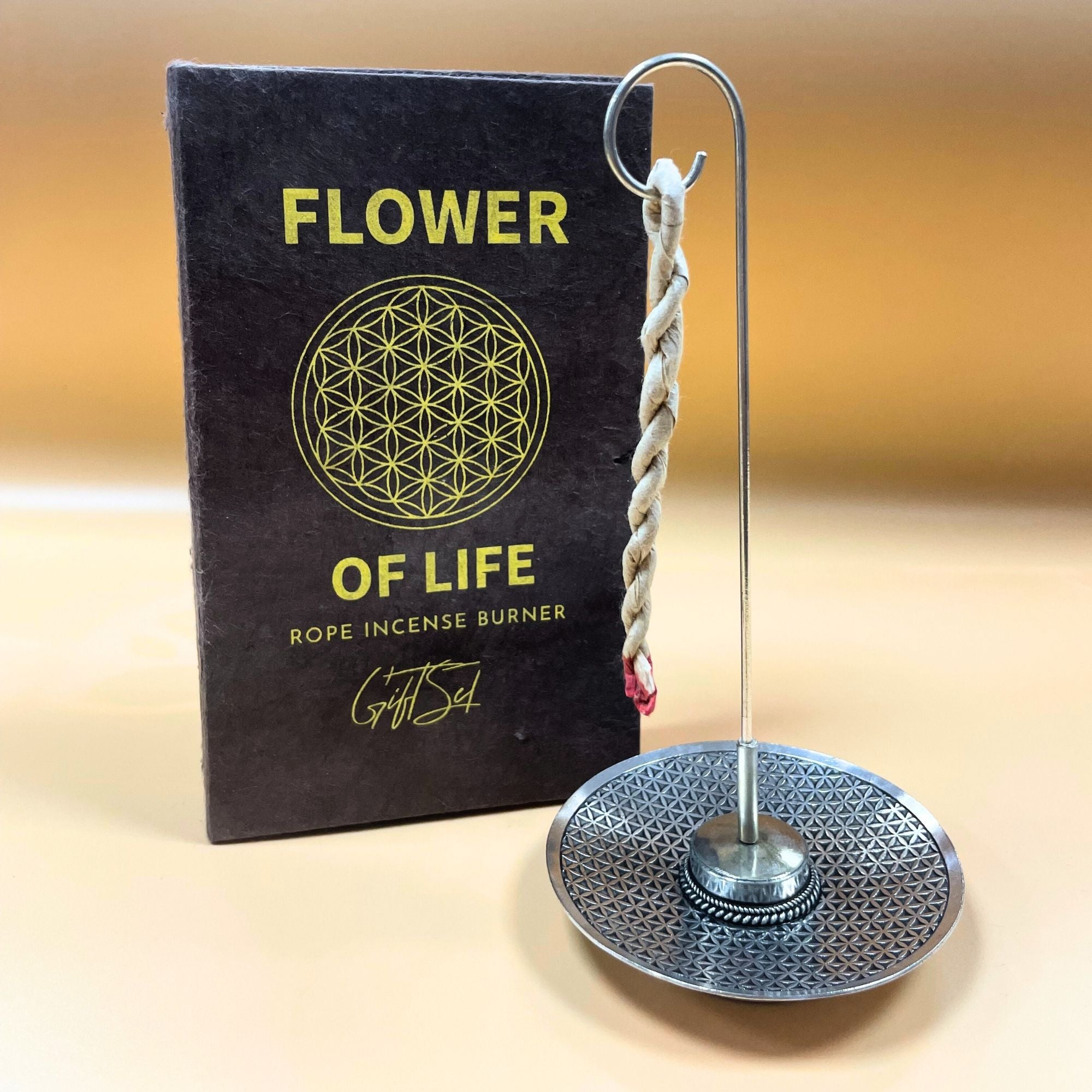 Rope Incense and Silver Plated Holder Set - Flower of Life – Divine Warrior