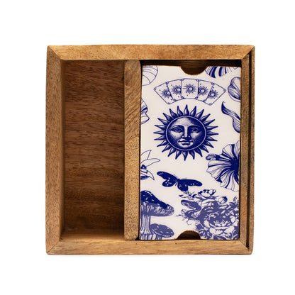 Two Section Tarot Box with Card Holder