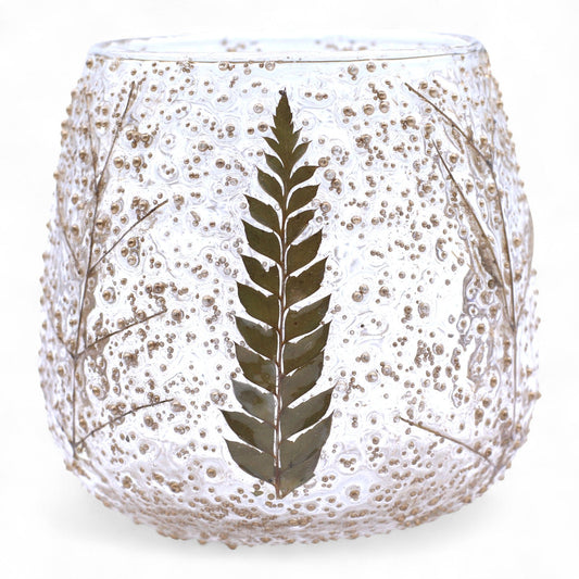Natural Floral Glass - Straight Candle Holder Primo