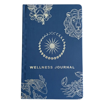 Wellness Journal - Silver Zodiac - Midnight Blue
