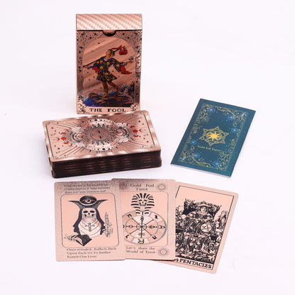 Moon Phase Tarot Cards in Rose Gold with Guidebook | Lunar Cycle Fortune Telling Cards 78 Arcana UK