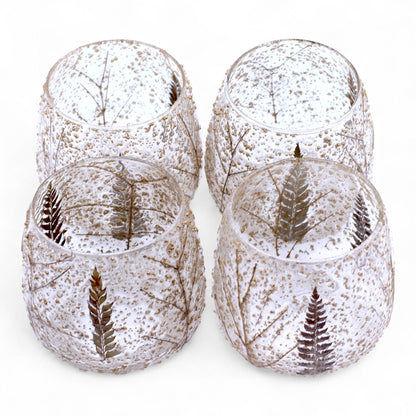 Natural Floral Glass - Straight Candle Holder Primo