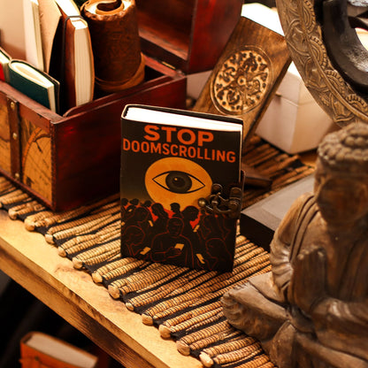 Leather Printed Notebook – Stop Doom Scrolling