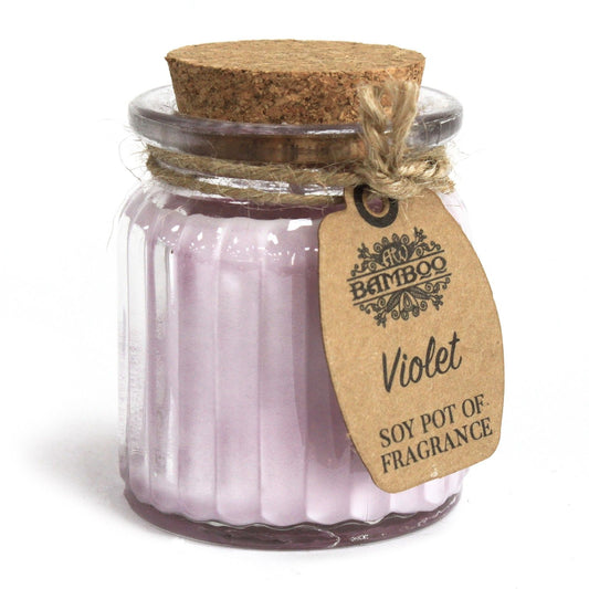 Violet Soy Wax Candle Pot Set