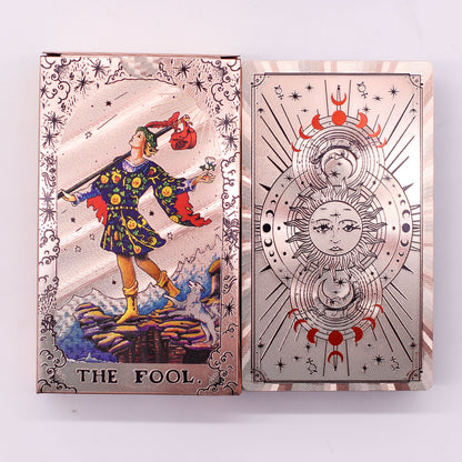 Moon Phase Tarot Cards in Rose Gold with Guidebook | Lunar Cycle Fortune Telling Cards 78 Arcana UK