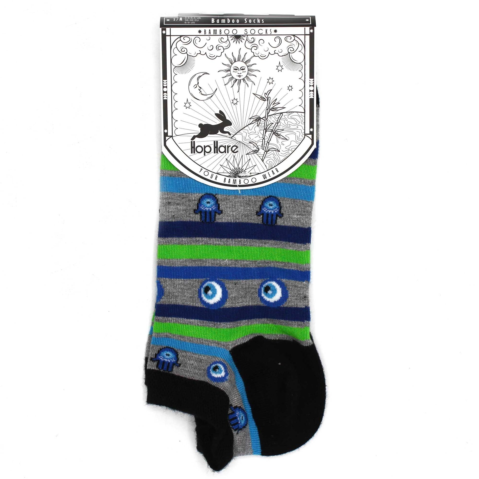Hop Hare Bamboo Socks Low Evil Eye & Hamsa