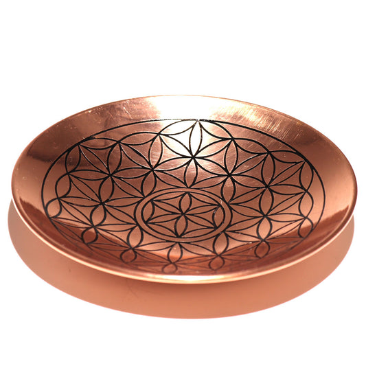 Flower of Life Copper Altar Dish