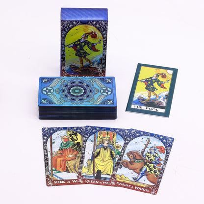Mandala Tarot Cards Set in Blue Foil with booklet