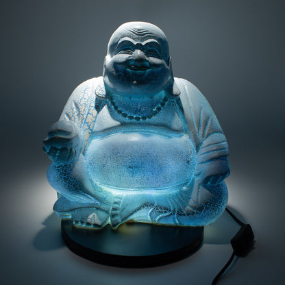 Sky Blue Laughing Buddha Lamp