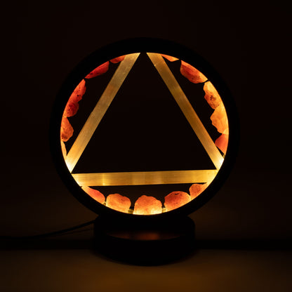 Gemstone Halo Lamp - Fire - Carnelian & Selenite