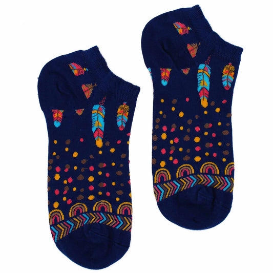 Hop Hare Bamboo Socks Low Indian Feathers