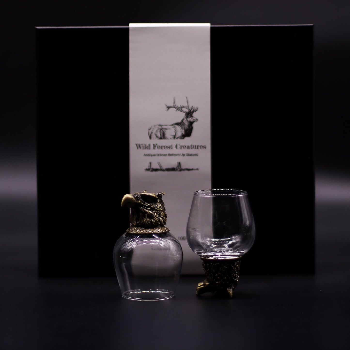 Gift Set of 6 Glasses (50ml) - Mystical Creatures - Antique Bronze