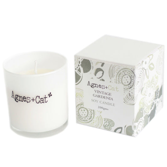 Agnes + Cat Votive Candle - Vintage Gardenia