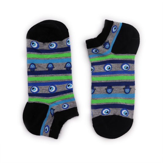 Hop Hare Bamboo Socks Low Evil Eye & Hamsa